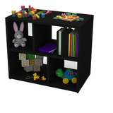 Móvel Organizador Para Brinquedos Infantil Preto Full Nicho