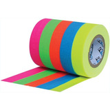 Cinta Gaffer Tesa Rollo 25 Mt-2 Pulgadas Neón Fluorescente