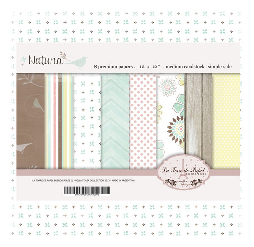 Natura 8 Papeles Para Scrapbooking 30x30cm