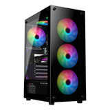 Gabinete Gamer Bg-046 Prism Pro Com 4 Fans Led Rgb Usb 3.0