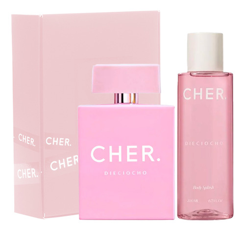 Set Perfume Mujer Cher Dieciocho 100 Ml + Body Splash 200 Ml