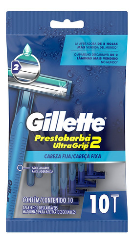 Máquina Para Afeitar Gillette  Prestobarba2 Ultragrip 10 U