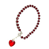 Pulsera Cristal Bolita Plata 925 / Pulsera Protección Roja