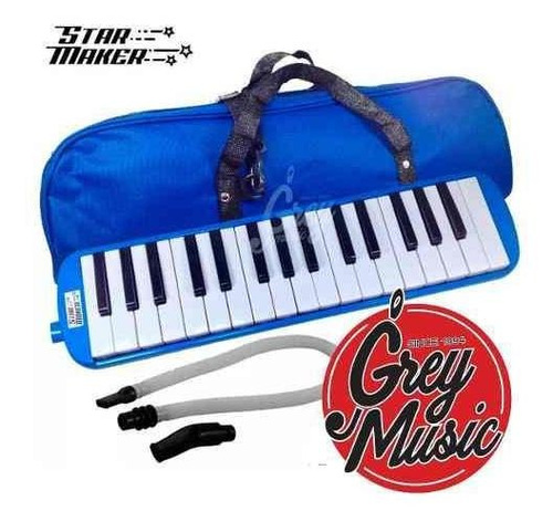 Flauta Melodica Star Maker De 32 Teclas Estuche Azul F 1