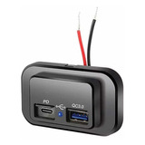 Cargador Usb Tipo C + Usb 3.0 Universal Vw Honda Toyota Seat