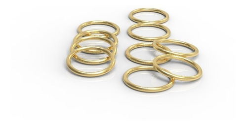 Argolinhas Para Pulseira De Argola 5 Unid Ouro 10k