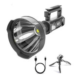 Linterna Led Grande Alcance 1200 Metros Tripode Usb Recargab