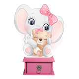 Caja O Alhajero Infantil Baby Shower Elefante Recuerdos 15pz