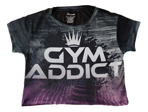 Playeras Crop Top Deportivo Gym Running  Gym Addict Ts30