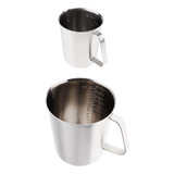 2x 1000ml 500ml Olla De Colada De Material Acero Inoxidable