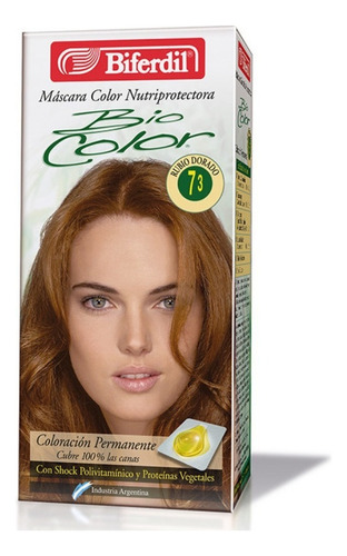  Biferdil Bio Color Máscara Nutriprotectora Kit Completo Tono 7.3 Rubio Dorado