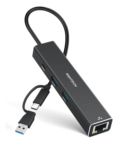 Adaptador Usb A Ethernet, Rshtech Usb 3.2 Gen 2 Hub Con Rj45