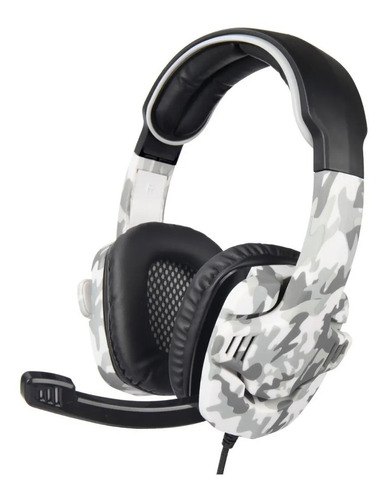 Auricular Gamer Sades Sa 708 Gt Camuflado Gris Pc Ps4