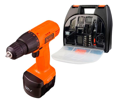 Taladro Atornillador Black + Decker Inalámbrico 10mm 100 Acc