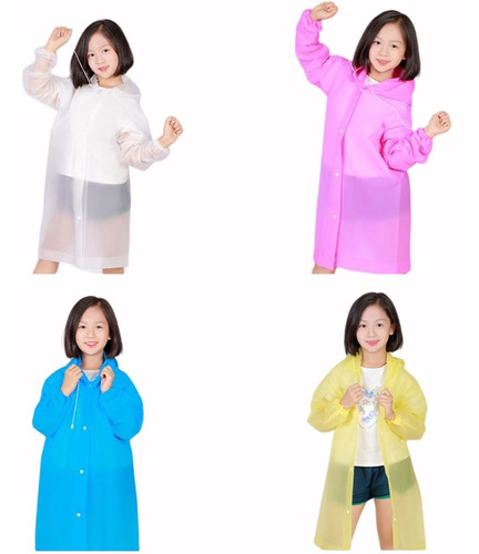 Poncho Impermeable Niños Adultos , No Desechable