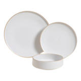 Set De Plato De Mesa + Plato De Postre + Bowl Tozeur (3 Pzs)