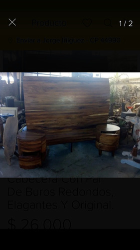 Buro Redondo Fabricados En Parota. Madera Sólida. Pieza