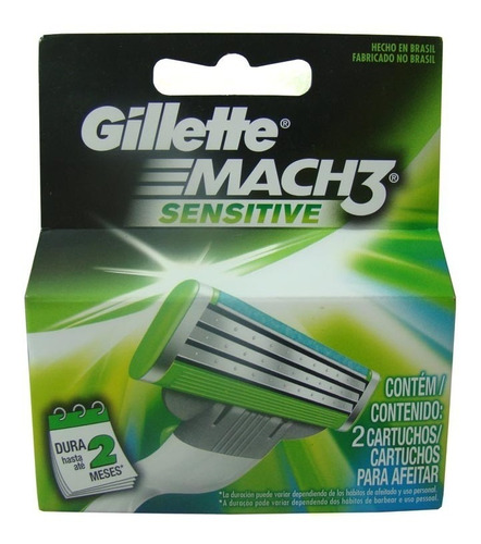 Carga Gillette Mach 3 Sensitive 2 Unidades