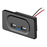 Terminal Conector Cargador Usb Dual Auto Camion Moto Barco