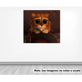 Vinil Sticker Pared 40cmlado Gato Con Botas Shrek Mod 0021