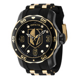 Reloj Invicta Nhl Vegas Golden Knights Para Hombre, Color Ne