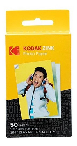 Kodak 2x 3 Premium Zink Photo Paper 50 Hojas Compatible Con 