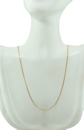 Colar Feminino Corrente Piastrine 1,3 45 Cm Ouro 18k 750 