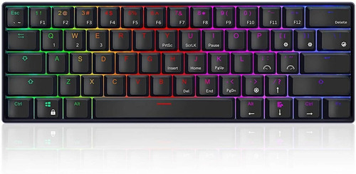 Rk61 Teclado Mecánico Juegos 60% Rgb Pequeño Compacto 61 Tec