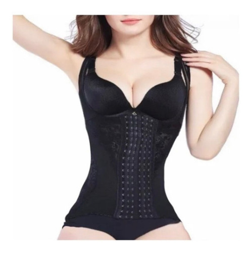 Faja Corset Modeladora C/ Varilla Color Negro!