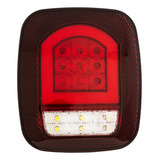 Calavera 15 Leds Aro Gel Con Estrobo Rojo / Blanco Tunelight