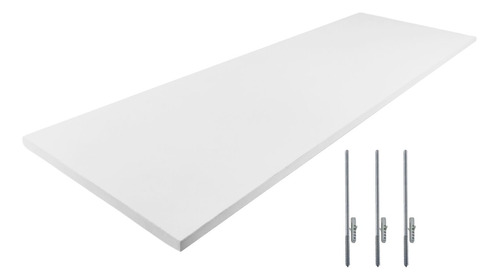 Prateleira Aérea 90 X 30 Cor Branco C Kit Suporte Invisível