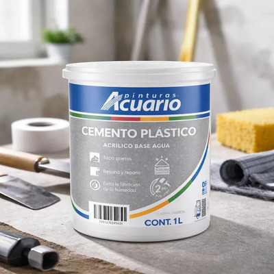 Cemento Plástico Acuario Resana Y Repara Impermeable 1 Litro