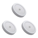 Pack 3 Foco Led Sobrepuesto 18w Sensor Movimiento Luz Fria