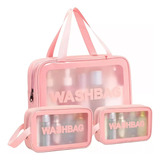 Neceser Organizador Bolsa De Cosméticos Transparente 3pcs