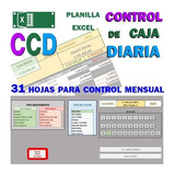 Control De Caja Diaria, Planilla Mensual Excel