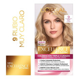 Tintura Permanente Loréal Paris Excellence Rubio Muy Claro 9