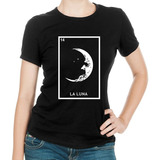 Fabulosa Playera De Loteria Mexicana La Luna 