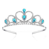 Tiara De Diamantes De Imitación, Corazón Colorido, Azul