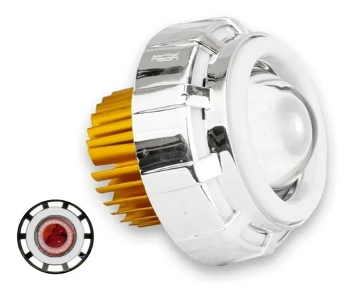 Faro Para Moto 1 Led Luz Blanca 18w Ojo De Angel Demonio L