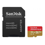 Tarjeta De Memoria 32gb Microsd Extreme Plus 100mb/s Sandisk