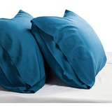 Fundas Para Almohada Rayon De Bamboo Azul Verdoso 50x76cm