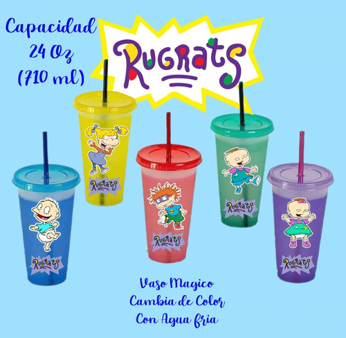 1 Vaso Magico Tipo Starbucks Personajes Los Rugrats