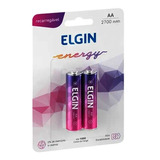 Pilha Elgin Recarregável Aa2 2700mah