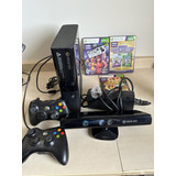 Microsoft Xbox 360 + Kinect E 4gb Cor Preto + 2 Controles