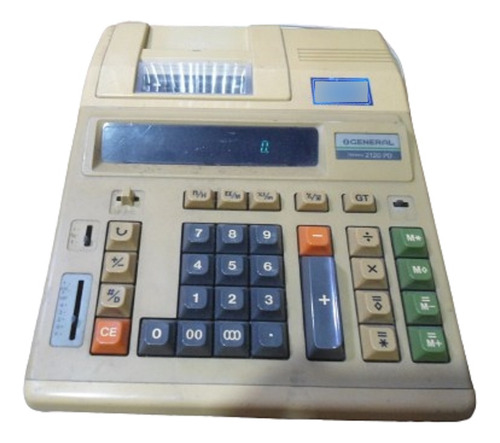 Calculadora De Mesa General Teknika 2120pd - Funcionando