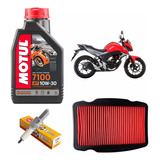 Kit Servicio Afinación Honda Invicta Cb160f Motul 7100 10w30