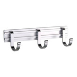 Perchero Percha Triple Móvil 3 Brazos De Pared Amurar Inox. 