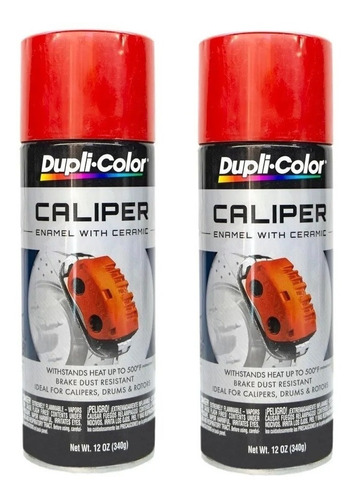 Paq. 2 Pintura Para Caliper En Spray Color Rojo Dupli-color