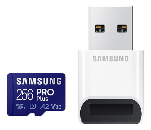 Tarjeta De Memoria Samsung Pro Plus Lector Usb 256gb 160mb/s