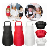 3pcs Disfraz Chef Máster Niños Cocinero Gorro For Niño Niña